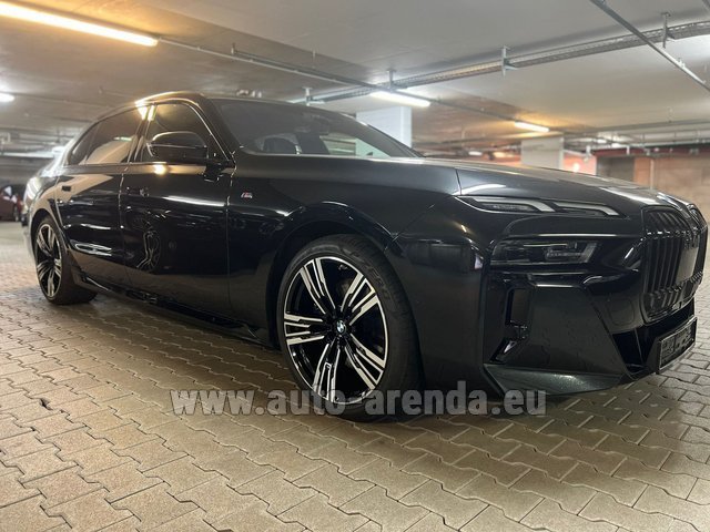 Rental BMW 740d Long XDrive 2024 in the Milan Central Train Station