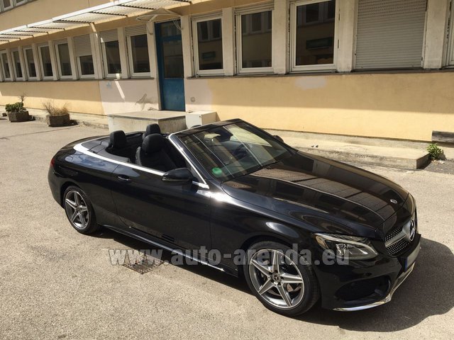 Rental Mercedes-Benz C 180 Cabrio AMG Equipment Black in the Milano Linate airport (LIN)