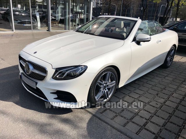 Rental Mercedes-Benz E-Class E 300 Cabriolet equipment AMG in the Milano Linate airport (LIN)
