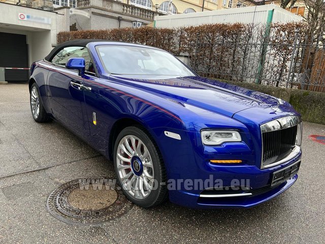 Rental Rolls-Royce Dawn (blue) in the Milano Linate airport (LIN)